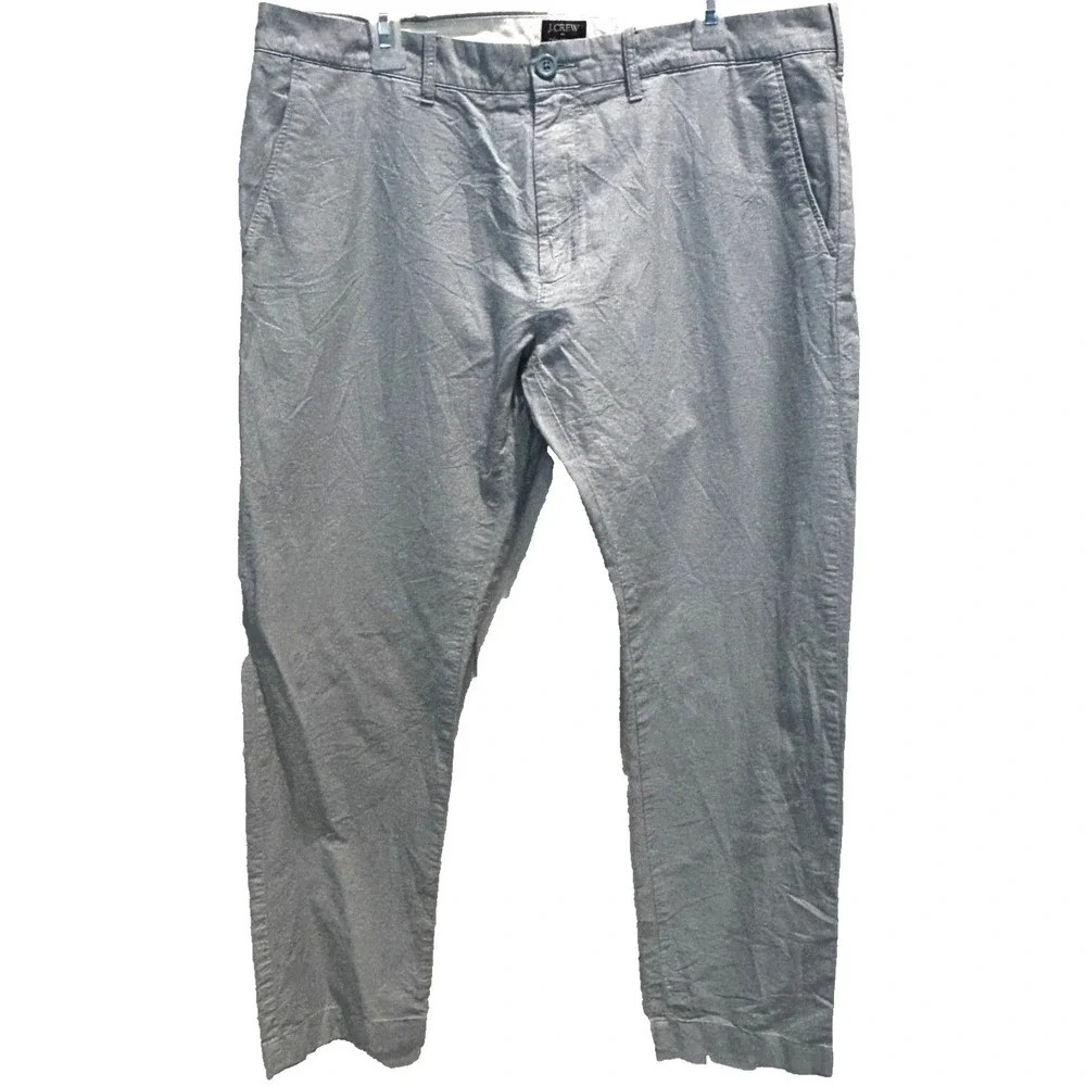 J.Crew The Driggs Chino Pants 36x30 Mens Light Blue Slim Fit Cotton Trousers